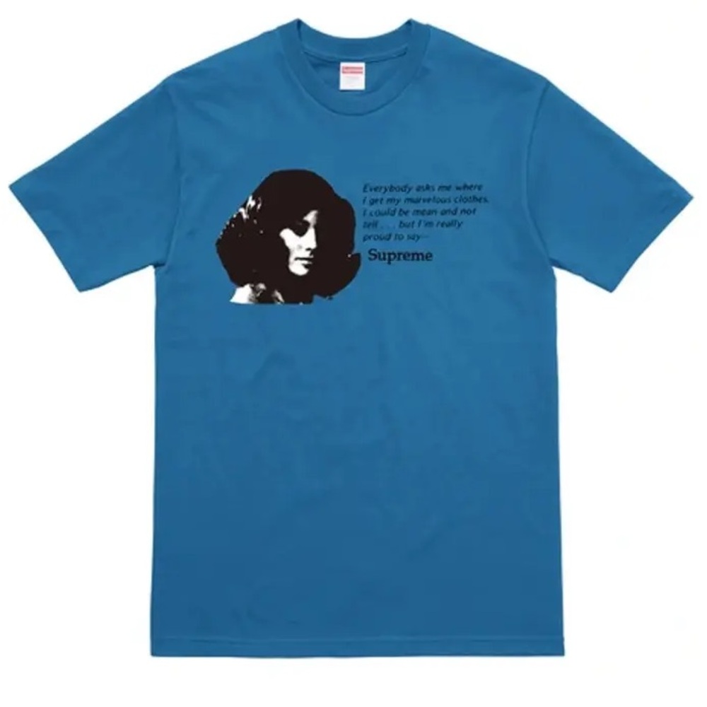 Supreme Mean Tee Deep Blue Size Medium SS17